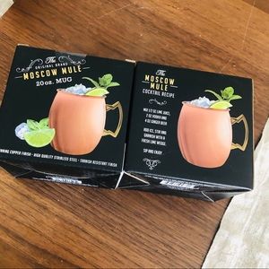 🍋NWOT SET of two 20oz copper Moscow Mule Mugs🍋